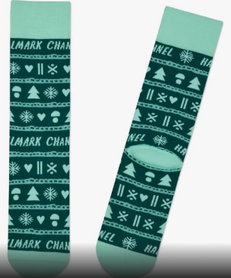 Hallmark Channel Green Icon Socks