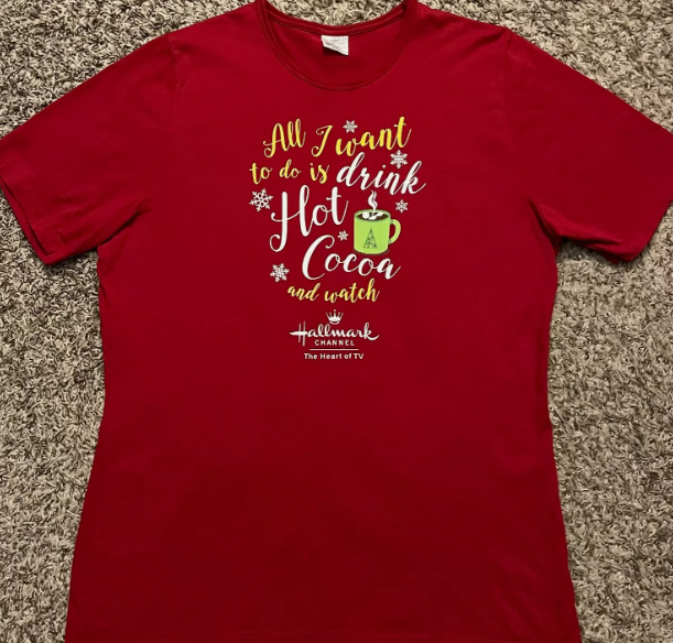 Hallmark Channel All I Want Is To Drink Hot Cocoa Short Sleeve Shirt