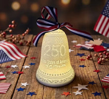 Load image into Gallery viewer, America 250th Anniversary Bell Ornament
