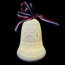 Load image into Gallery viewer, America 250th Anniversary Bell Ornament
