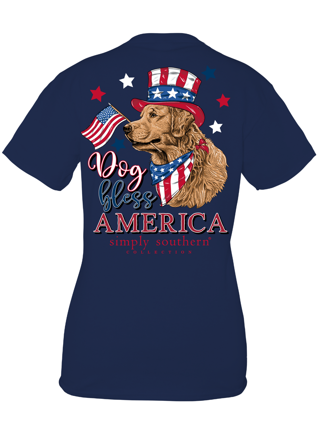 Simply Southern DOG BLESS AMERICA Short Sleeve T-Shirt