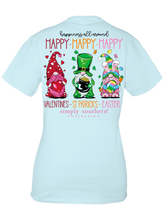 Load image into Gallery viewer, Simply Southern HAPPY HAPPY HAPPY VAL-STPATS-EASTER Short Sleeve T-Shirt
