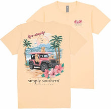 Load image into Gallery viewer, Simply Southern LIVE SIMPLY DOGS JEEP ON BEACH Short Sleeve T-Shirt
