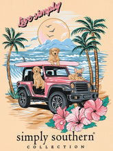 Load image into Gallery viewer, Simply Southern LIVE SIMPLY DOGS JEEP ON BEACH Short Sleeve T-Shirt
