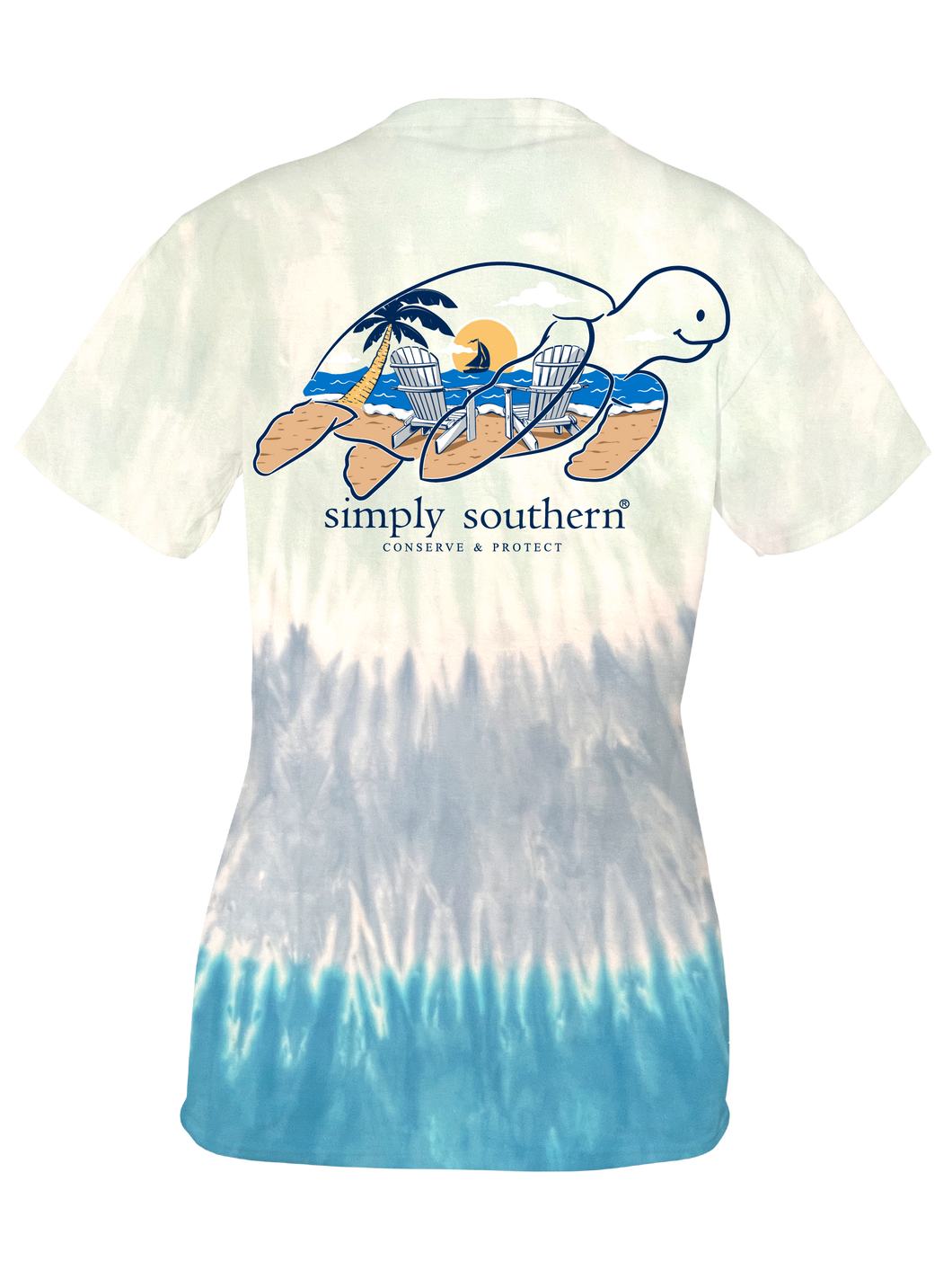 Simply Southern TRACKING CHAIR BEACH TURTLE Short Sleeve T-Shirt