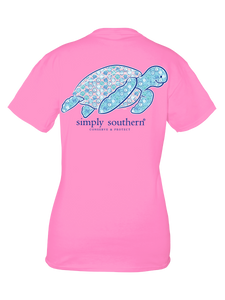Simply Southern TRACKING PREPPY SEA TURTLE Short Sleeve T-Shirt