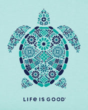 Load image into Gallery viewer, Life Is Good Women&#39;s TURTLE MOSAIC Crusher V-Neck Tee Shirt
