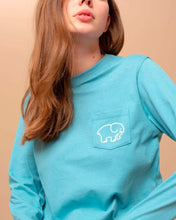 Load image into Gallery viewer, Ella Fit Doodle Long Sleeve Tee in Stillwater IVORY ELLA
