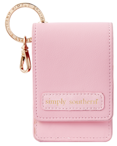 Simply Southern LEATHER ID FLAP Leaf or Pink