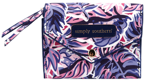 Simply Southern LEATHER SMALL TRI FOLD WALLET Leaf or Pink