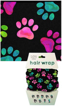 Load image into Gallery viewer, Paw Print Face Cover/Hair Wrap

