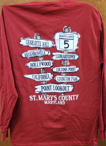 MD Brands Long Sleeve Shirt St. Mary's County Towns