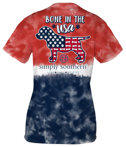 Bone Tie Dye Simply Southern Short Sleeve T-Shirt