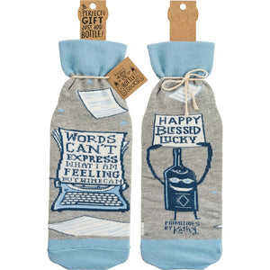 Bottle Sock - Words Can't Express Wine Can