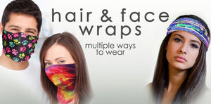 Paw Print Face Cover/Hair Wrap