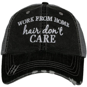 WORK FROM HOME HAIR TRUCKER HATS