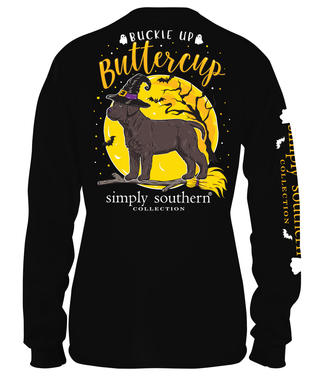 Long Sleeve BUCKLE UP Black Simply Southern