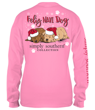 Load image into Gallery viewer, Long Sleeve FELIZ NAVI DOG Flamingo Simply Southern
