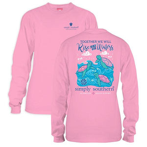 Simply Southern Hurricane Relief Rise Above Waters Long Sleeve T-Shirt