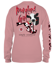 Load image into Gallery viewer, Simply Southern MARYLAND GIRL COW Long Sleeve
