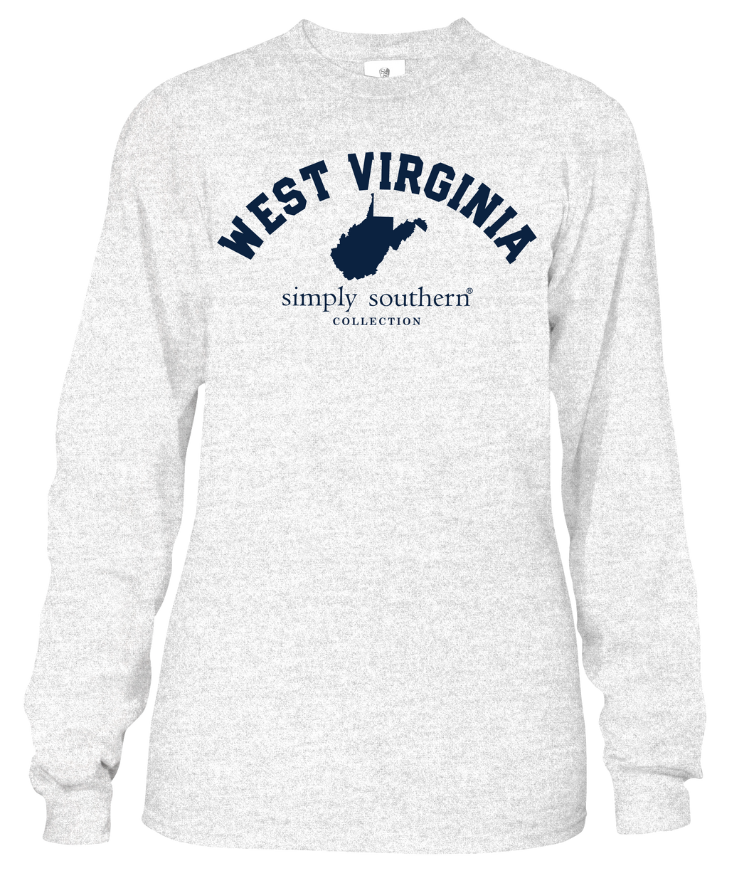 Simply Southern LS WEST VIRGINIA Block Letters TShirt