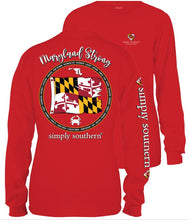 Load image into Gallery viewer, &quot;Maryland Strong&quot; Simply Southern RED Long Sleeve T-Shirt
