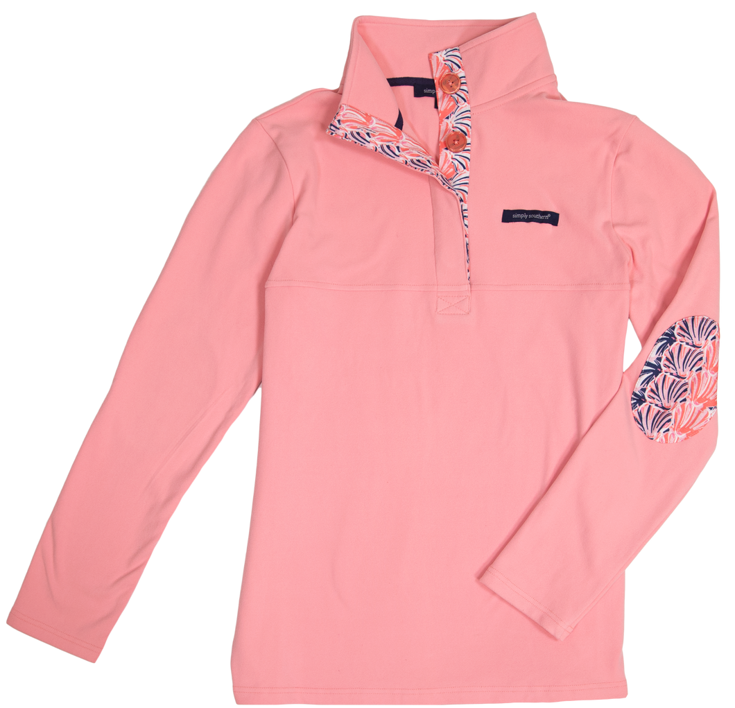 Simply Southern BUTTON PULL OVER SCALLOP