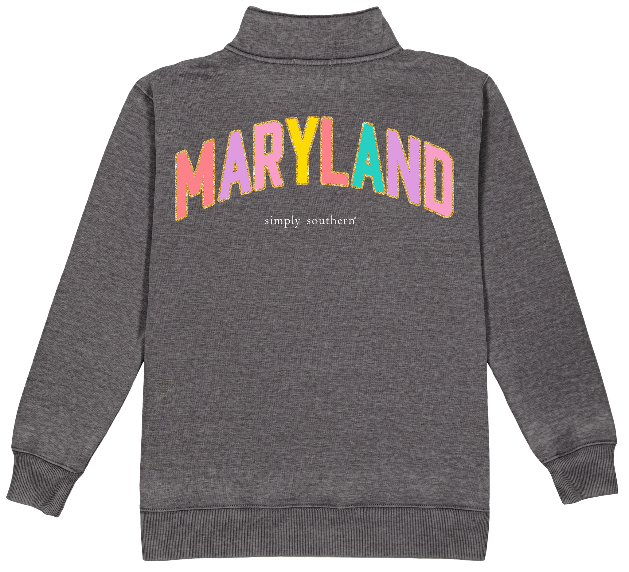 Simply Southern QUARTER ZIP MARYLAND PULL OVER Long Sleeve Pam s