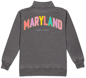 Simply Southern QUARTER ZIP MARYLAND PULL OVER Long Sleeve