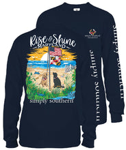 Load image into Gallery viewer, Simply Southern Navy T-Shirt &quot;Rise &amp; Shine Maryland&quot;  LONG SLEEVE
