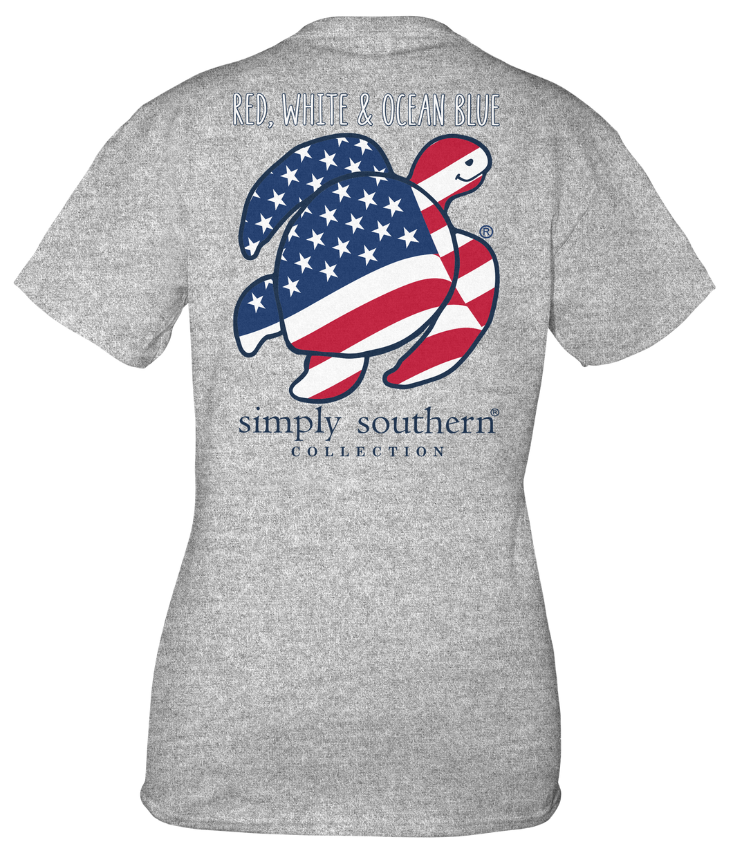 Flag Turtle Simply Southern Short Sleeve T-Shirt