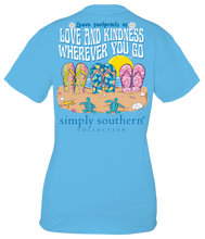 Load image into Gallery viewer, Simply Southern LEAVE FOOTPRINTS of LOVE AND KINDNESS Short Sleeve T-Shirt
