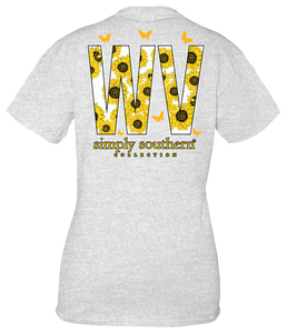 Simply Southern WEST VIRGINIA WV SUNFLOWERS Short Sleeve