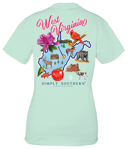 Simply Southern STATES-WV WEST VIRGINIA Short Sleeve T-Shirt