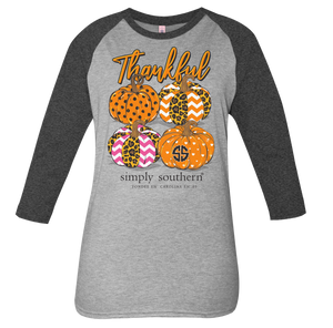 THANKFUL Pumpkins 3/4 Sleeve Simply Southern