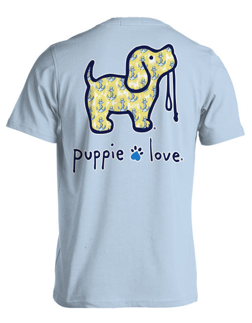 Puppie Love ANCHOR PATTERNED PUP Short Sleeve T-Shirt